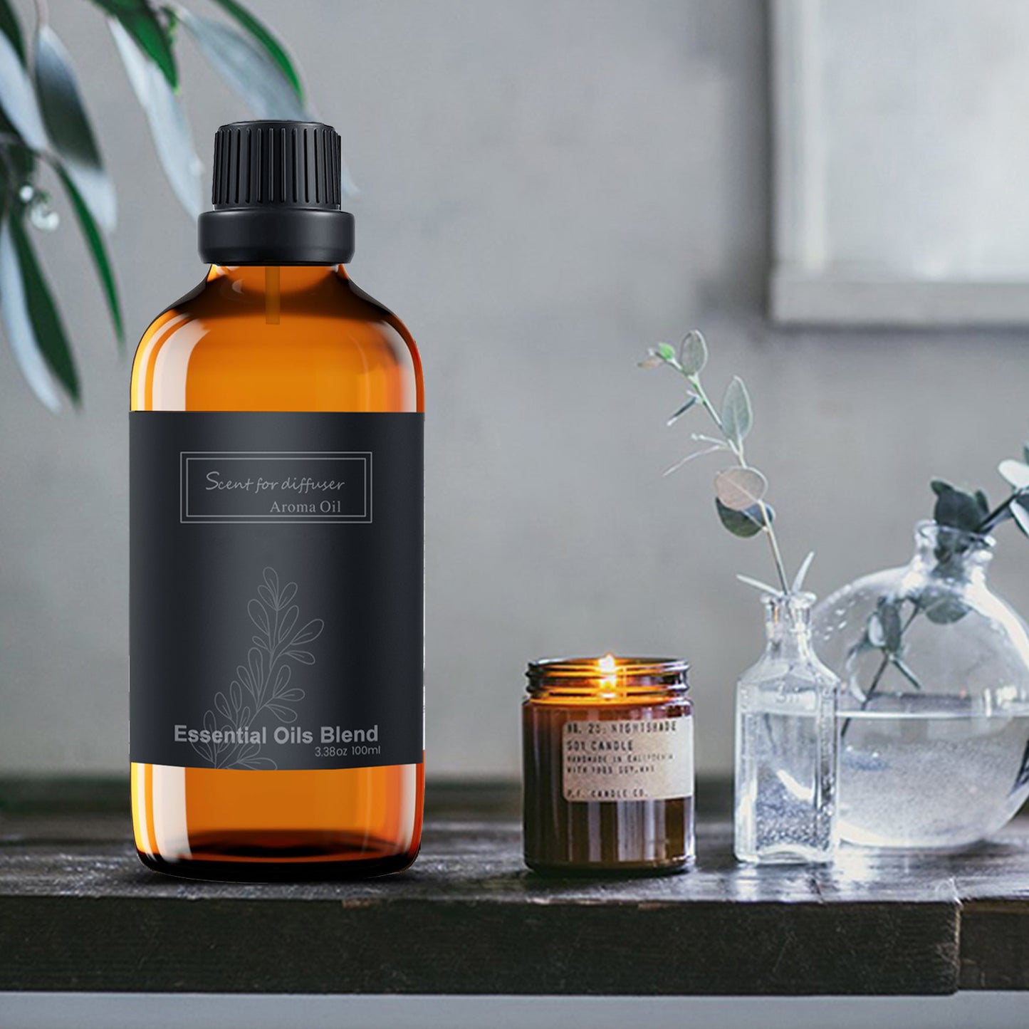 Hotel scents, Hotel Diffuser Oils, Wandering Breeze Aromatherapy Fragrances Inspired by W Hotels, Christmas Gift, Pure Aromatherapy Diffuser Oil with Rose, and Cedarwood- 3.38 Fl Oz