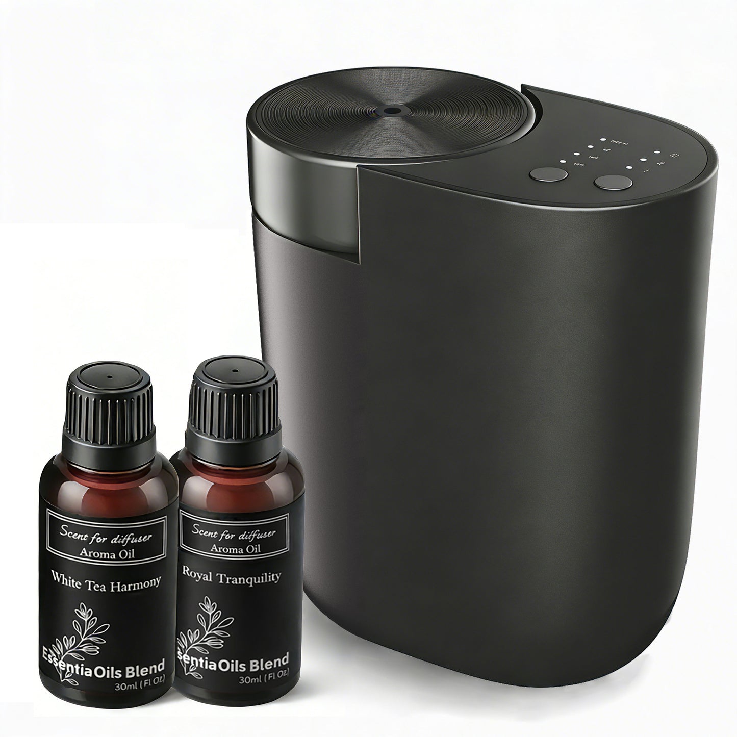 Waterless Diffuser for Essential Oil, Plug in Wall Scent Diffuser for Home, Quiet Cold Air Aromatherapy Diffuser with 500 Sq Ft Coverage, Includes 2×30ml Hotel-Inspired Oils