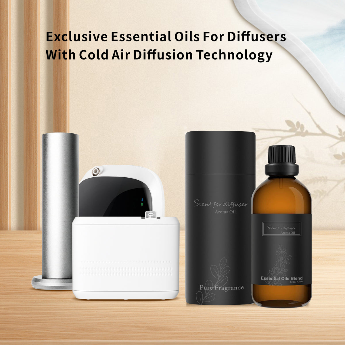 Hotel Diffuser Oil, Home Luxury Scents, 100ML Natural Blissful Miracle Essentail Oils for Cold-Air, HVAC Aromatherapy Diffuser, Hotel Scent for Scent Diffuser