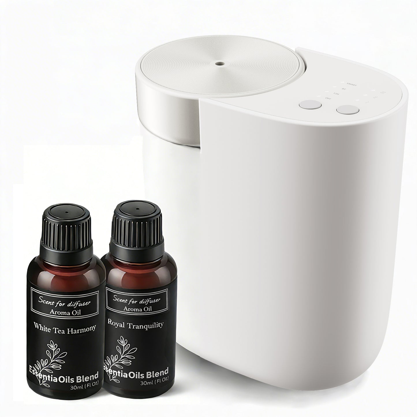 Waterless Diffuser for Essential Oil, Plug in Wall Scent Diffuser for Home, Quiet Cold Air Aromatherapy Diffuser with 500 Sq Ft Coverage, Includes 2×30ml Hotel-Inspired Oils
