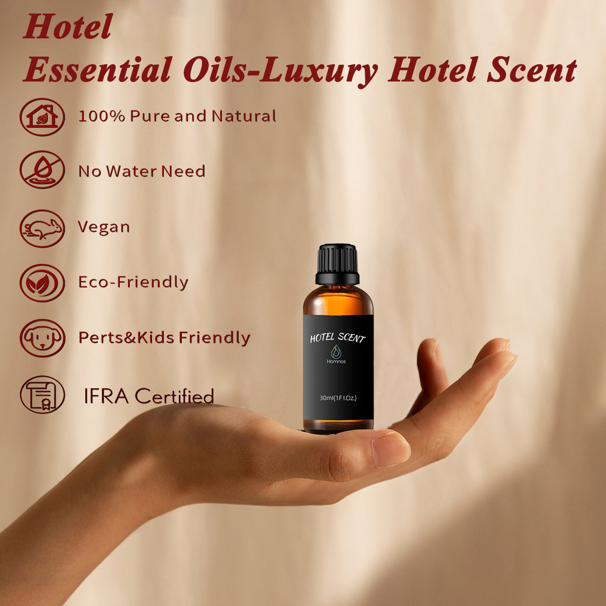 Jasmine Serenity Essential Oil, Hotel Diffuser Oil, Home Luxury & Hotel Scents for Diffuser, 30ML Pure Diffuser Oil with Jasmine, and Orange Flower for Aromatherapy