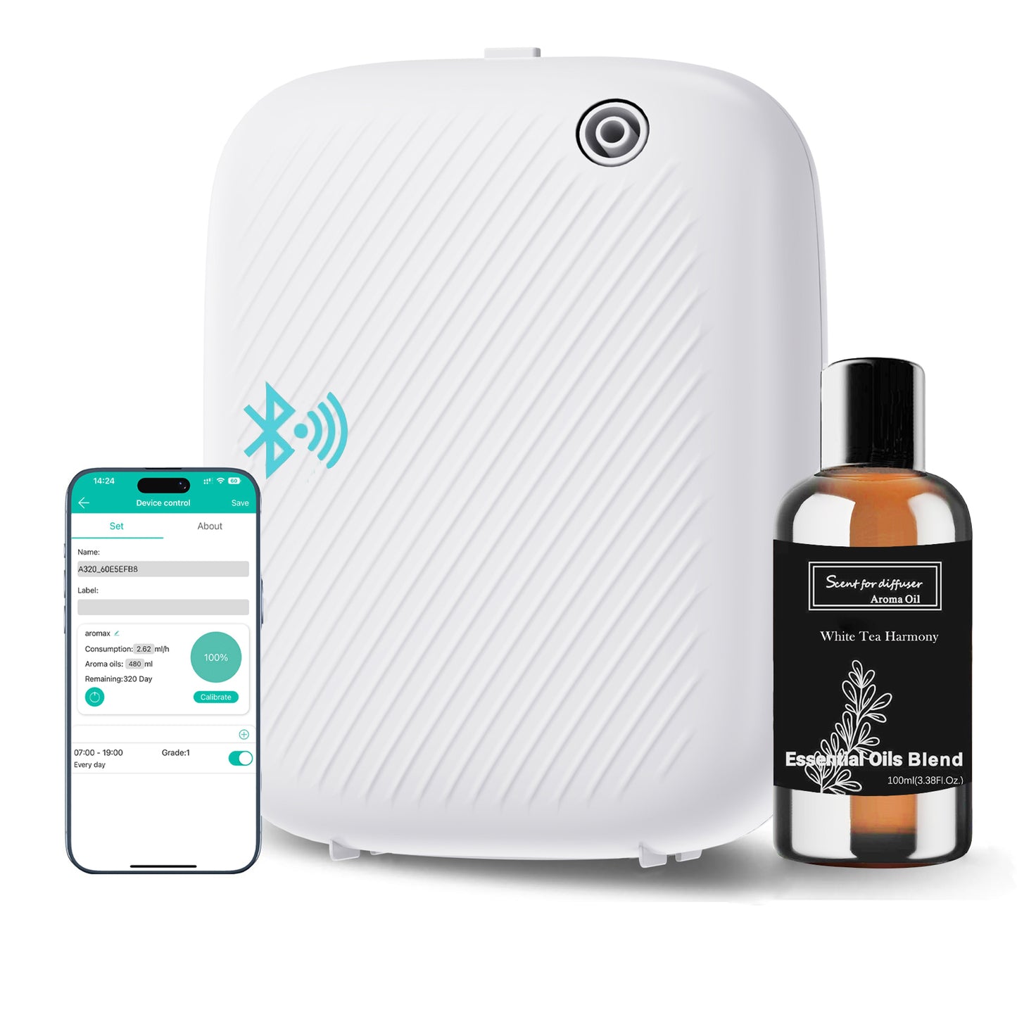 BAIESHIJI Waterless Essential Oil Diffuser, 400ML Hotel Scent Diffuser with 12A1V for Large Room and Commercial Use for Bedroom Home, Office, Cover Up to 2000 Sq.Ft