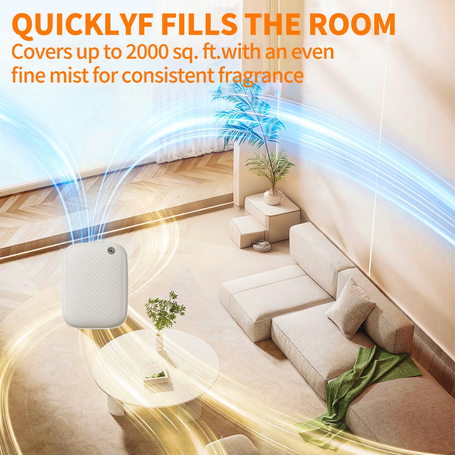 BAIESHIJI Smart Waterless Essential Oil Diffuser, 400ML Hotel Scent Diffuser with 12A1V Power Adapter for Large Room and Commercial Use, Scent Air Machine Cover Up to 2000 Sq.Ft