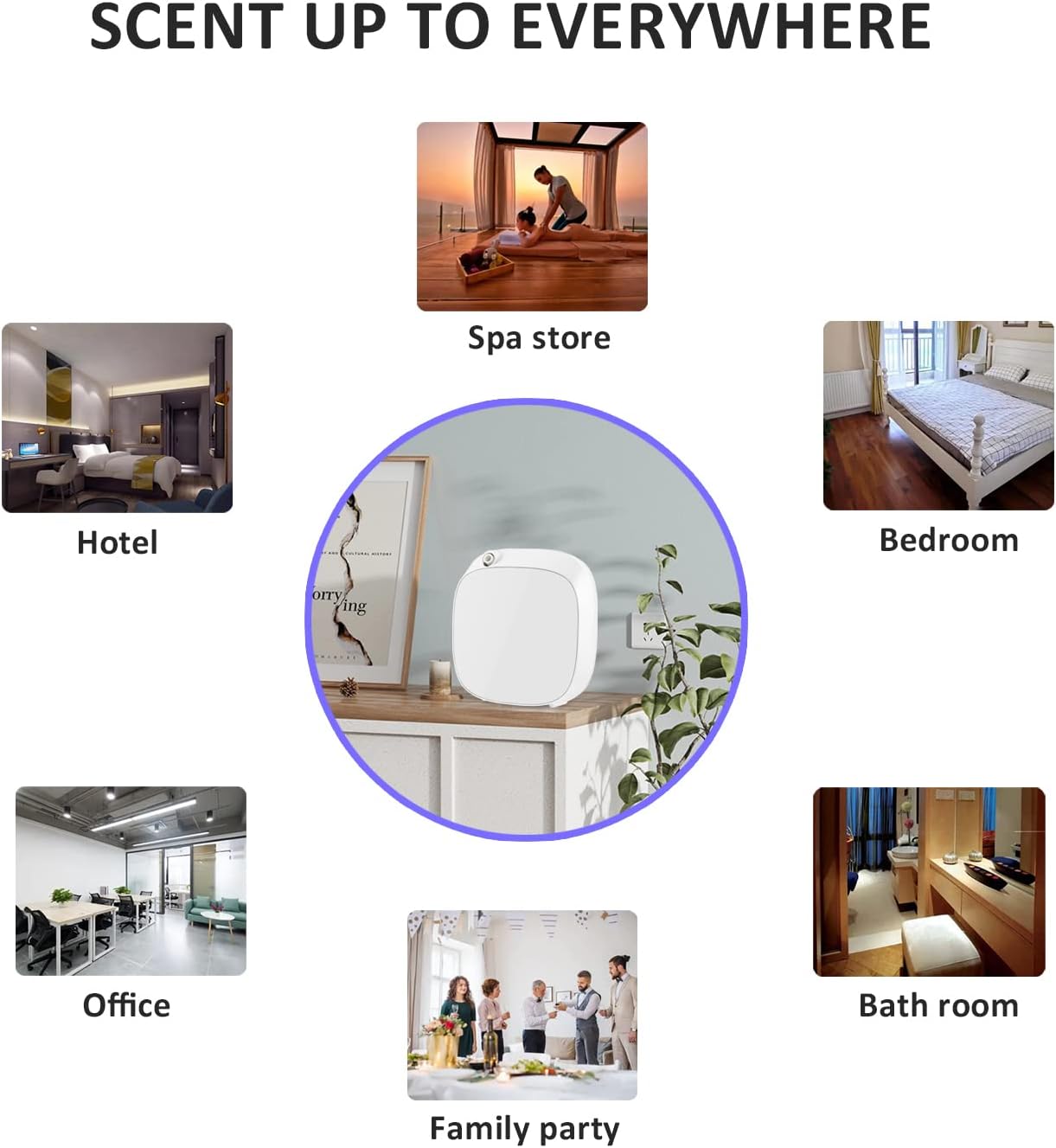 Upgraded Smart Scent Air Machine with Nebulizing Tech for Home, Wall Mounted Cold Air Scent Machine, Waterless Nebulizing Scent Diffuser