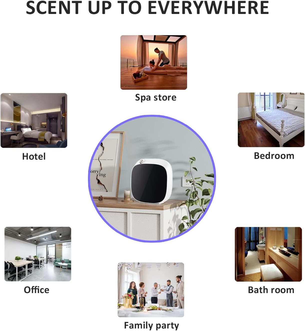 Smart Scent Air Machine for Home, Wall Mounted Cold Air Scent Machine, 100ML Miracle with Waterless Scent Diffuser