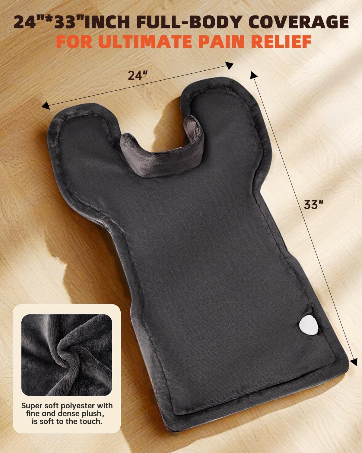 Graphene-Infused Heating Pad for Neck Shoulders and Back, Mother's Day Wellness Gifts, 4X Deeper Heat Penetration Weighted Electric Heat Pad for Pain Relief, Snug Fit Wrap, ETL Certified
