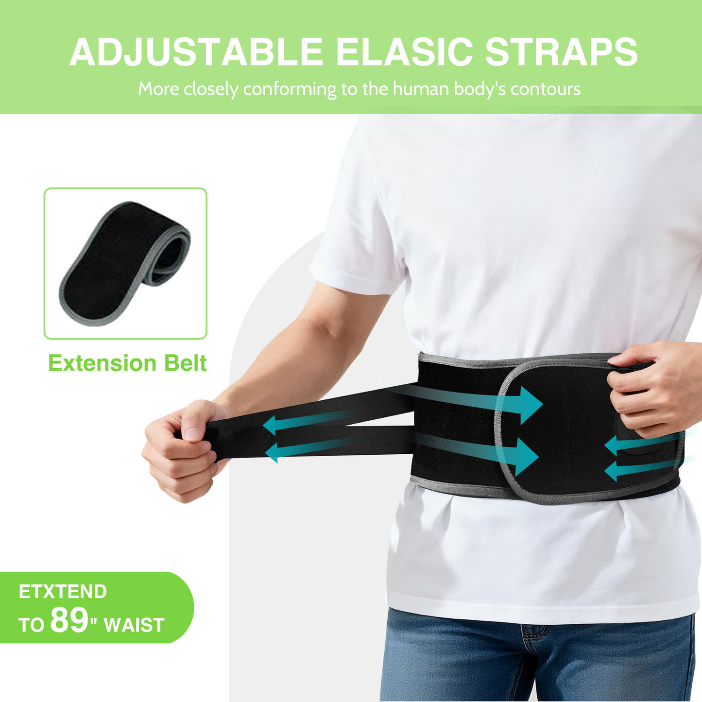 Graphene-Infused Cordless Heating Pad with Massager for Back, 5000mAh Rechargeable Portable Lower Back Massager with 3 Heat 3 Vibration with 20/30/40 mins Timer Options, Gifts for Women Men Mom Dad