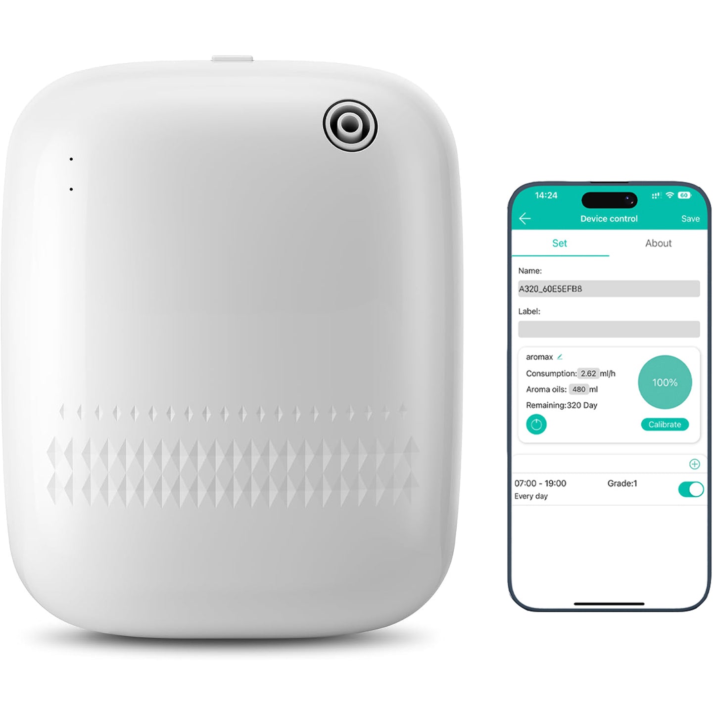 Smart Scent Air Machine with Intelligent Cold Air Technology, Waterless Hotel Collection Diffuser Covers 2000 sq, Bluetooth HVAC Scent Diffuser for Large Room, Hotel, Office and Spa Room.