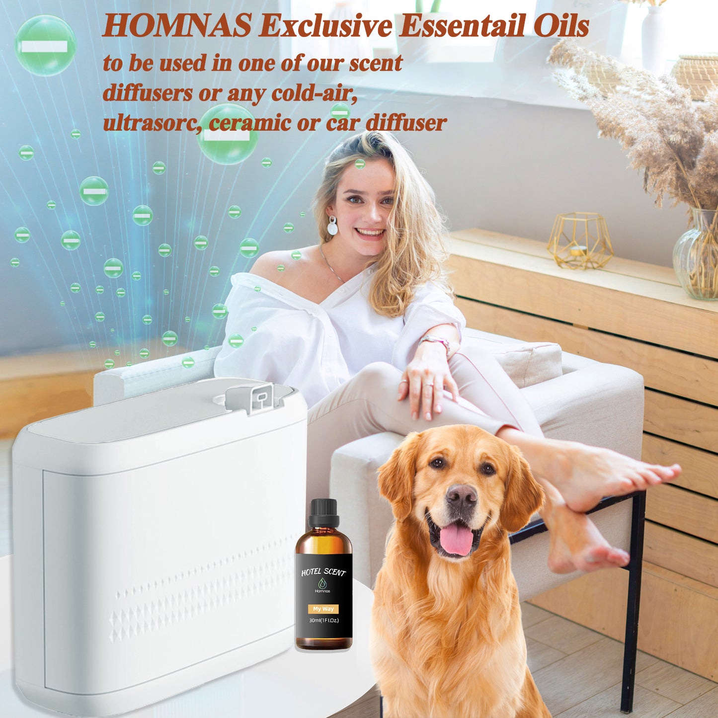 My Way Essential Oil, Diffuser Oil, Home Luxury & Scents for Diffuser, Christmas Gift 30ML Pure Diffuser Oil with Lemon, Tuberose and Vanilla for Aromatherapy