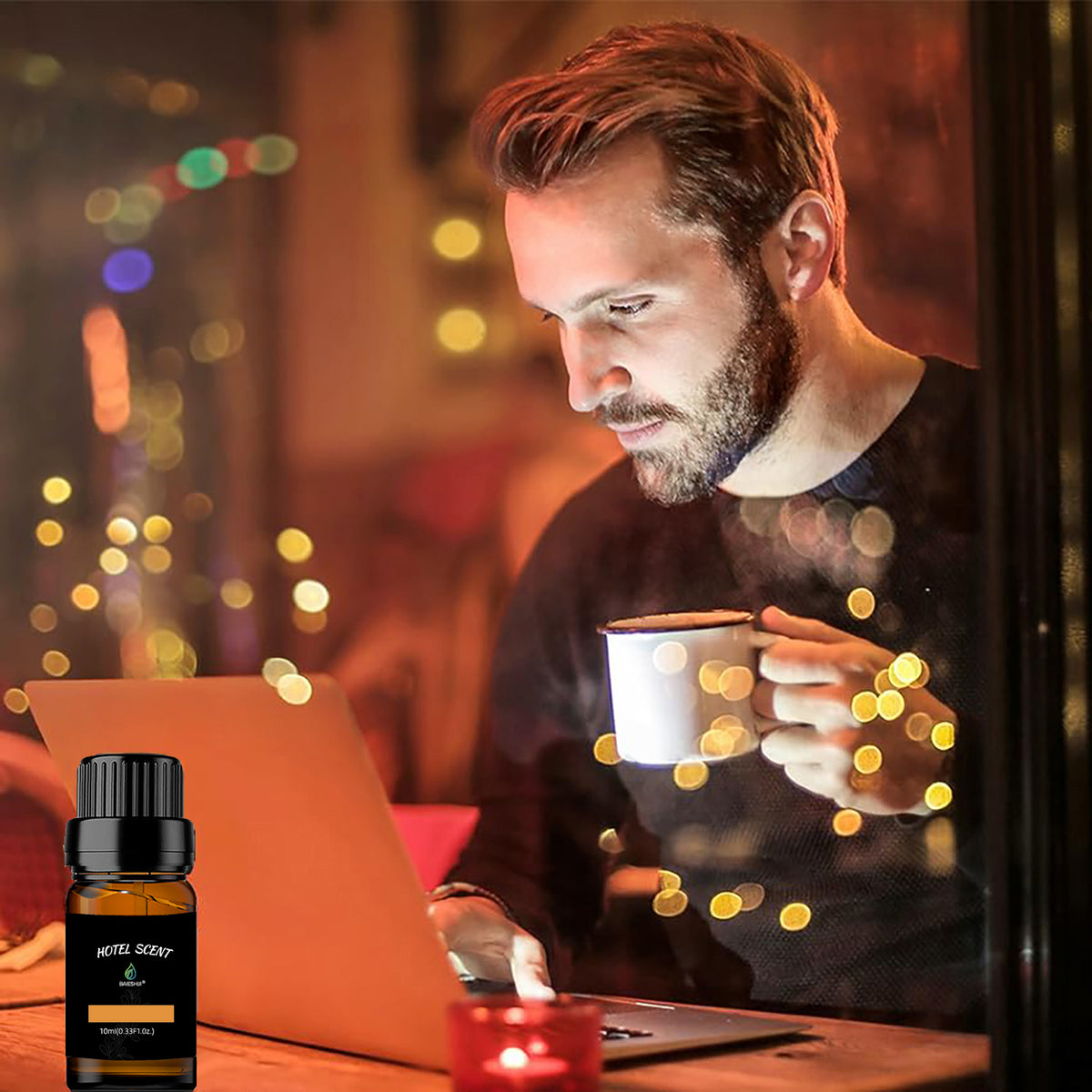 Hotel Scents Roy Tranquility 10ML Essential Oil Inspired by Hotel, Christmas Gift, Hotel Diffuser Oil with Lemon, Jasmine and Amber, Luxury Home Aromatherapy Fragrances Oil