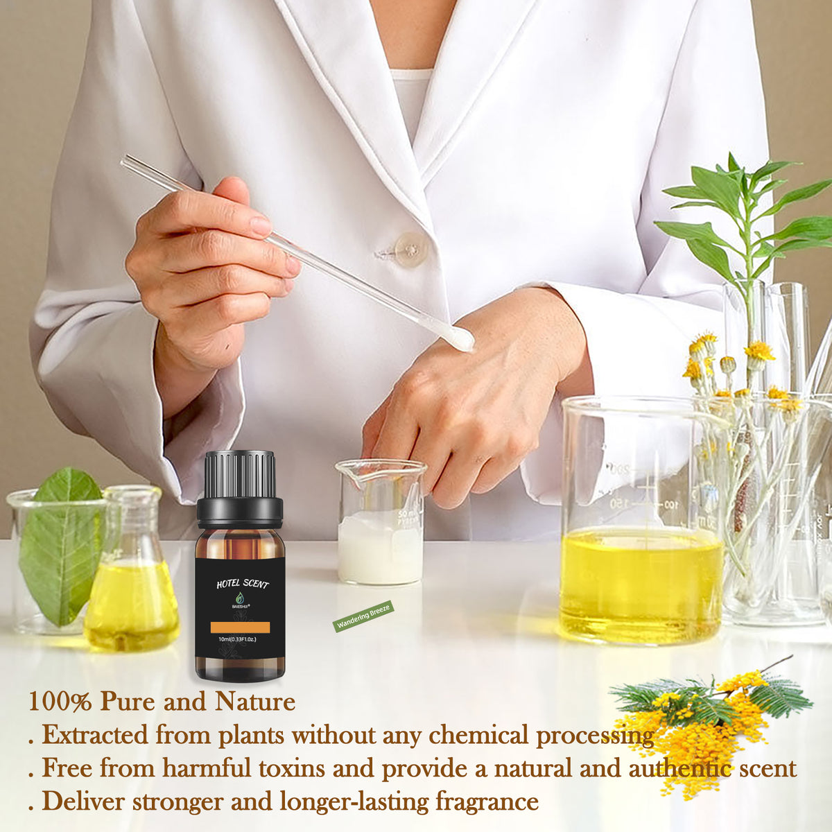 Hotel Scents Roy Tranquility 10ML Essential Oil Inspired by Hotel, Christmas Gift, Hotel Diffuser Oil with Lemon, Jasmine and Amber, Luxury Home Aromatherapy Fragrances Oil