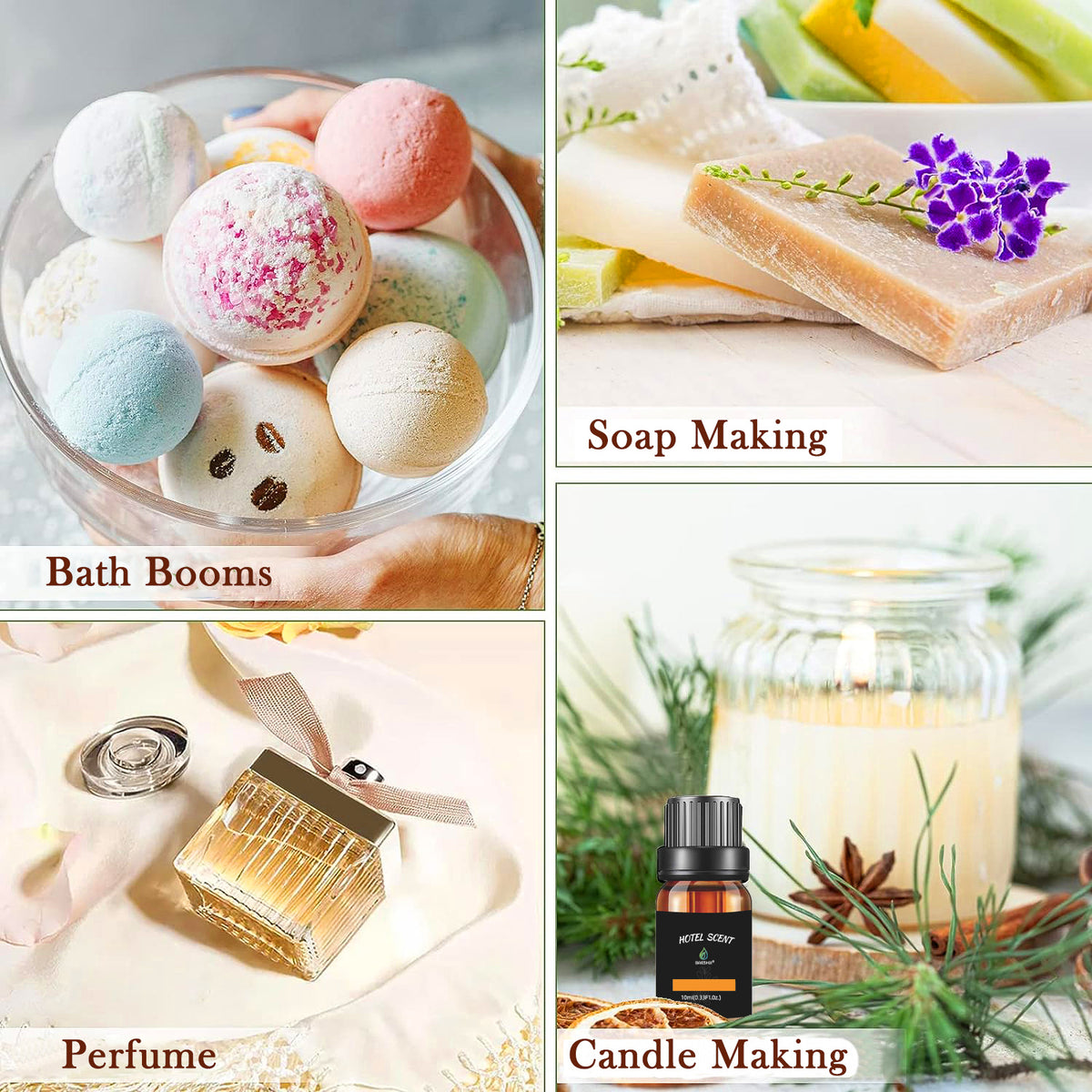Hotel Scents Roy Tranquility 10ML Essential Oil Inspired by Hotel, Christmas Gift, Hotel Diffuser Oil with Lemon, Jasmine and Amber, Luxury Home Aromatherapy Fragrances Oil