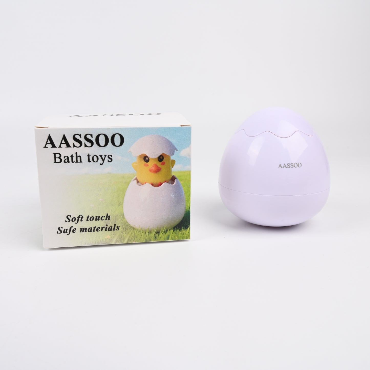 AASSOO Baby Bath Toy Duck, Egg-Shaped Yellow Duck Water Sprinkler Toy, Fun Bathtub Toy for Toddlers Kids, Perfect Bath Time Companion