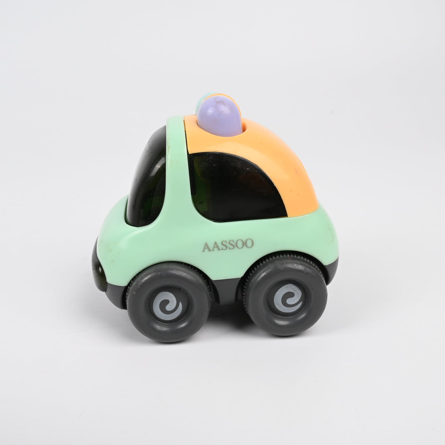 AASSOO Toy Car for Kids, Green Plastic Cartoon Vehicle, 2.36×1.97×1.18 Inches Toddler Car Toy, “Kid’s Pleasure” Push and Play Car