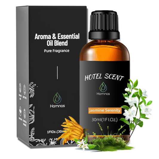 Jasmine Serenity Essential Oil, Hotel Diffuser Oil, Home Luxury & Hotel Scents for Diffuser, 30ML Pure Diffuser Oil with Jasmine, and Orange Flower for Aromatherapy