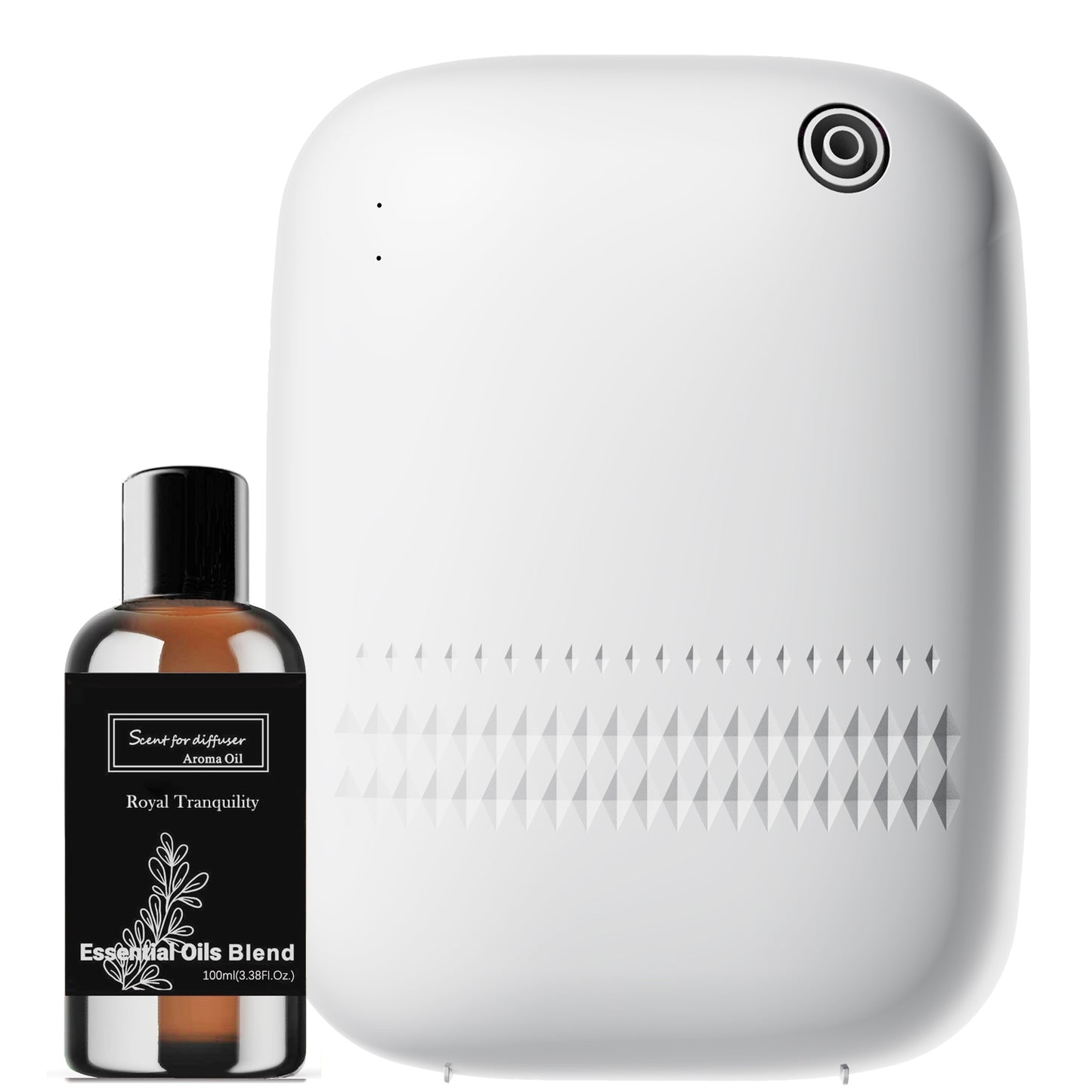 Waterless Essential Oil Diffuser, Scent Air Machine for Home Cover Up to 2000 sq.ft, Hotel and Commercial Use 400ML Diffuser with 100ML Royal Tranquility Fragrance Oil for Spa, Office