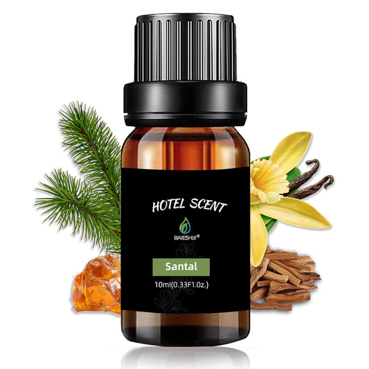 Hotel Scents Santal 10ML Essential Oil, Hotel Diffuser Oil with Sandalwood, Cedarwood and Musk, Luxury Home Aromatherapy Fragrances Oil